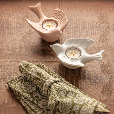Rond de serviette en cuir tissé