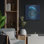 Art mural en métal luxueux «Cyanorphe mer 2» par Sue Schlabach