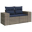 Wicker 7 - Person Garden Lounge Set with Cushions
