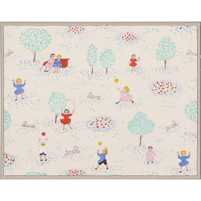 «Jouant dans le parc» par Paule Marrot - reproduction