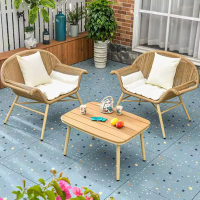 Ensemble de canapé simple en corde tissée imperméable pour l'extérieur