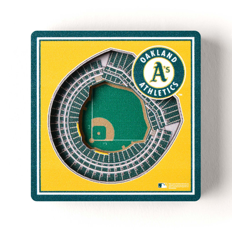 YouTheFan Wood Magnetic & Lettering, MLB Oakland Athletics