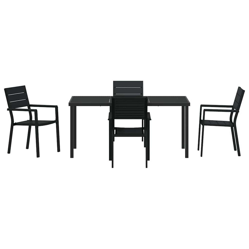 4 - Person Patio Dining Set with, 73cm H x 160cm W x 80cm D