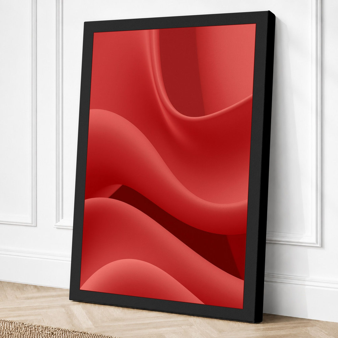 Flowing Waves Abstract - Wrapped Canvas