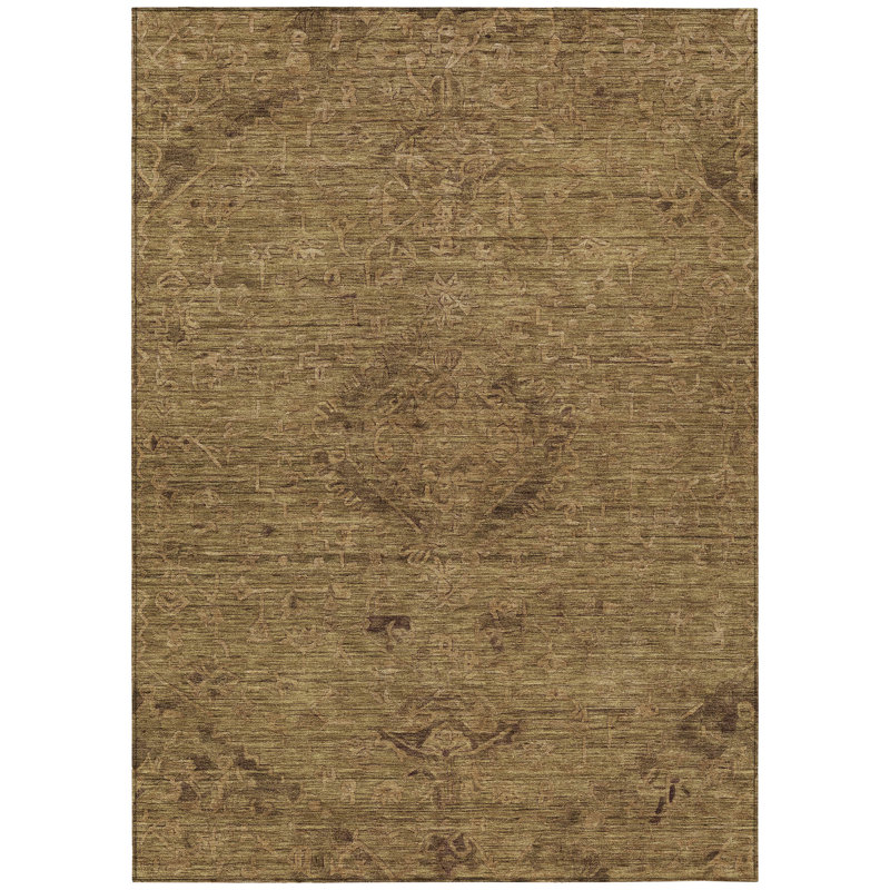 Tapis d'intérieur / extérieur brun Malia , 2 pi 6 po x 3 pi 10 po