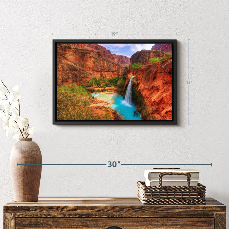 "Art mural des chutes du Havasupai", H 13 po x l 19 po
