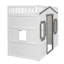 Lit mezzanine simple avec échelle - blanc-1181929142