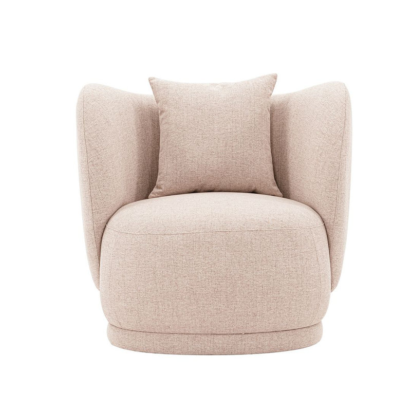 Fauteuil demi-tonneau Siri, Lin jaune blé
