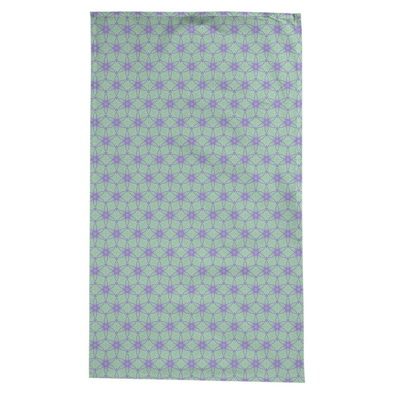 Nappe à cercles ornés Leffel, Vert / Mauve