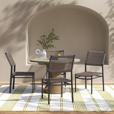 Eiland June Rope Outdoor Dining Stacking Side Chair