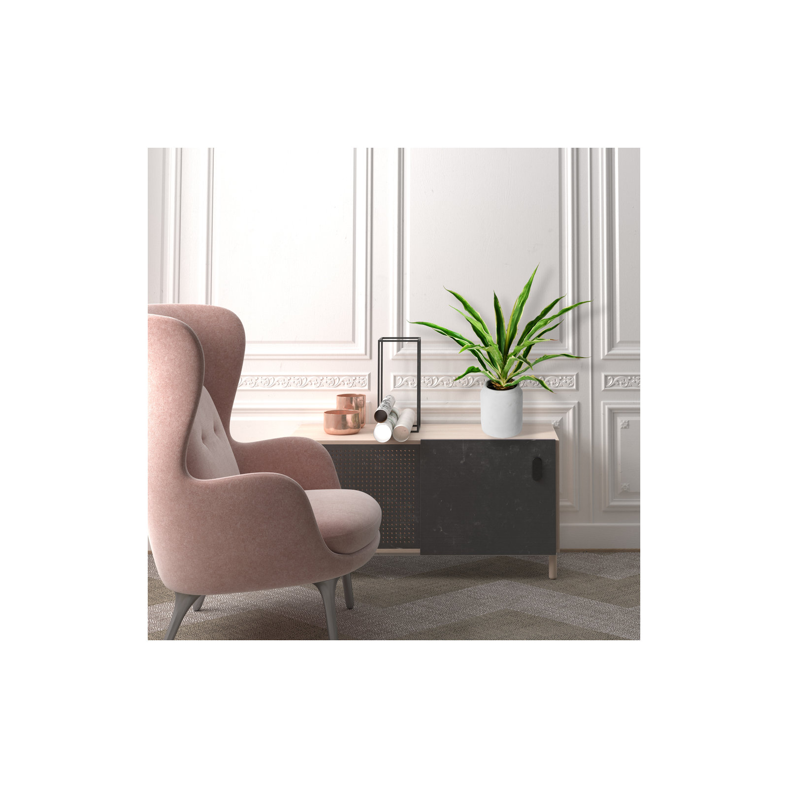 23'' Faux Yucca Plant in Ceramic Pot
