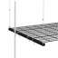 Support de rangement pour garage suspendu 4 x 4 pi pour plafonds hauts de 10 à 12 pi, fabrication entièrement en acier d'une capacité de 250 lb avec verrou de sécurité (installation requise, organisateur de garage robuste)