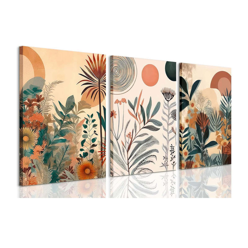 3 Piece Wrapped Canvas Print, 60 cm H x 40 cm W