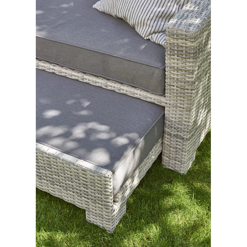 Abhijot Oxborough Pull-Out Outdoor Garden Sofa with Cushions
