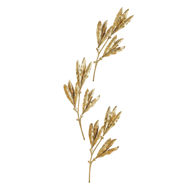 Mango Leaves Wall Decor, Gold