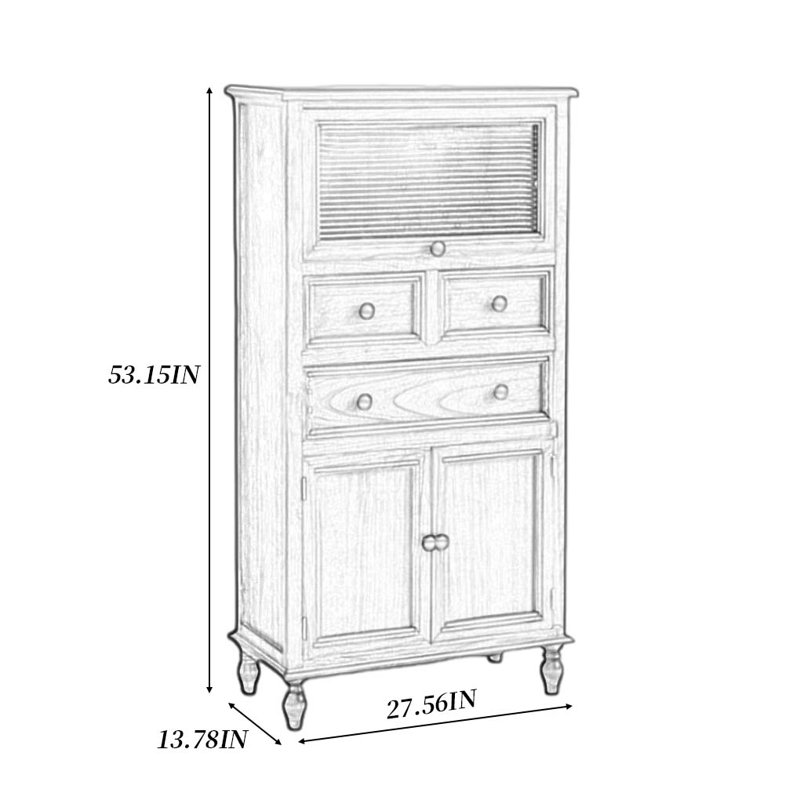 Bibliothèque de rangement multifonctionnelle en bois massif, Blanc