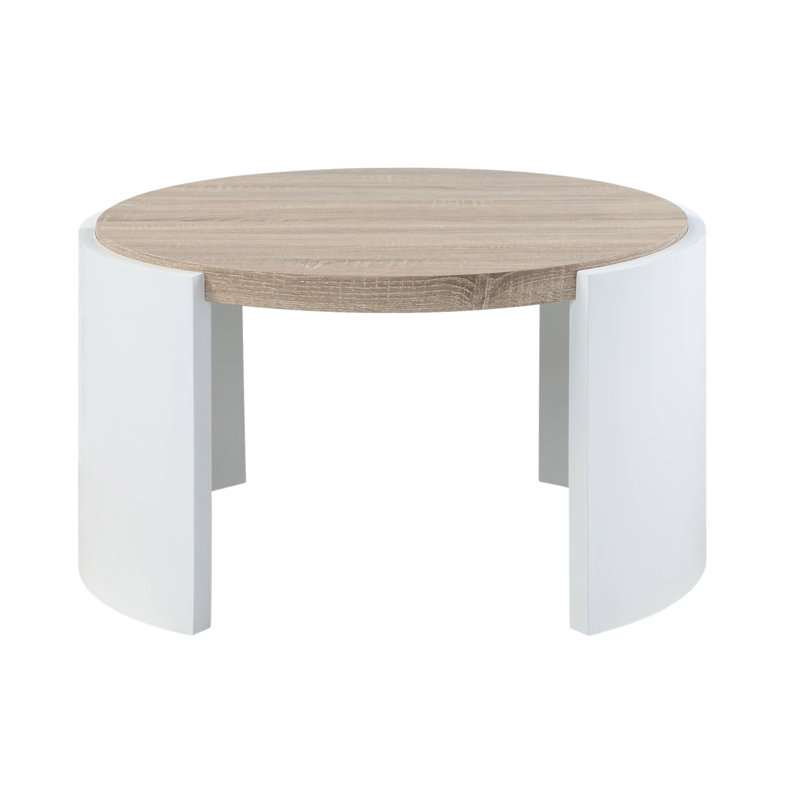 Table basse en chêne et blanc Zoma