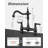 Bridge Centerset Kitchen Faucet for Sink, 2 Hole Brass Kitchen Sink Faucet-101981307