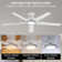 52" Elvert Flush Mount Ceiling Fan with LED Lights