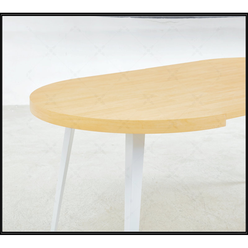 Table extensible, Blanc, Chêne