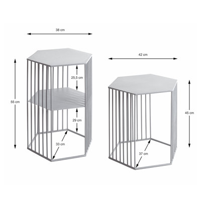 set of 2 end tables