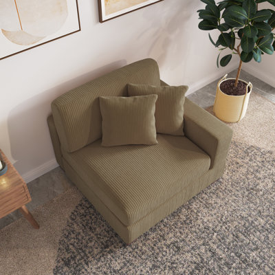Fauteuil en velours côtelé Milbrey