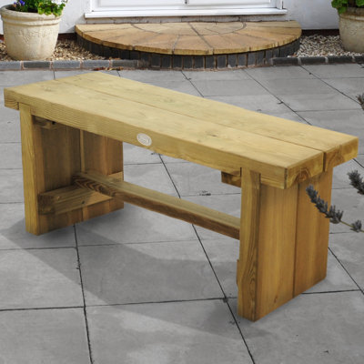 Solid Wood Pine Outdoor Bench