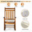 Chaise berçante de patio en bois massif avec finition naturelle-1681363136