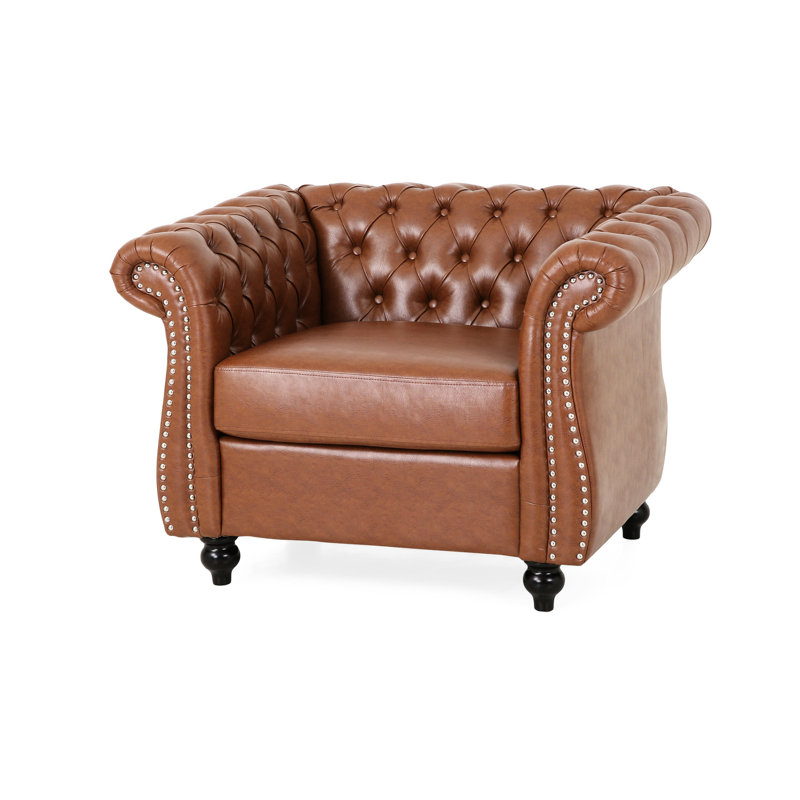 Chaise de salon en polyuréthane brun, inspirée pour une sensation luxueuse