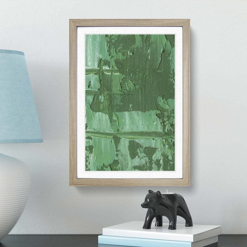 Abstract Art Painting Vol.445 by S.Johnson - Picture Frame Painting Print, Oak Framed, 36cm H x 27cm W x 2cm D
