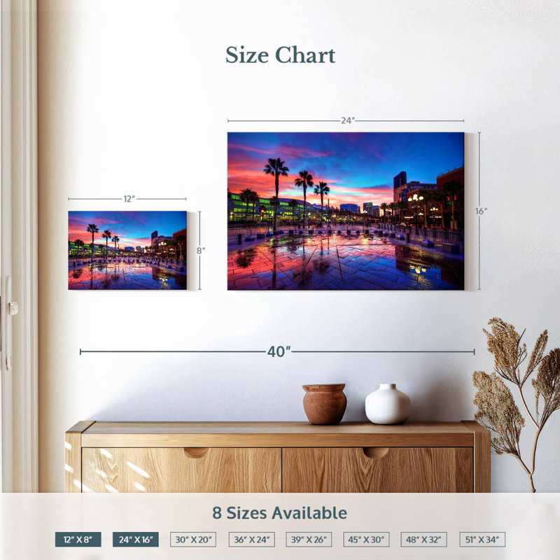 Sireci San Diego Sunset Colors, 16" H x 24" W