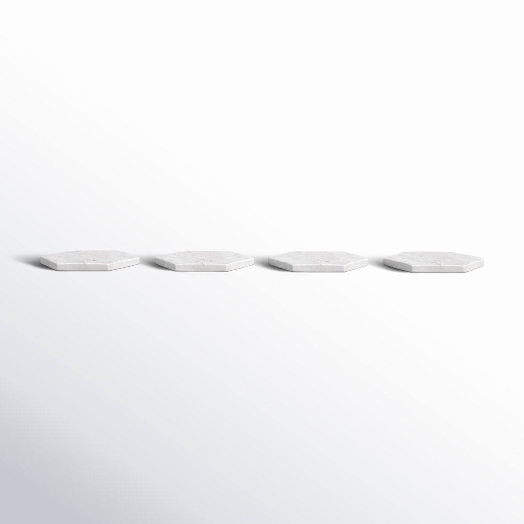 Marble 4 Piece Coaster Set (Set of 2) AllModern
