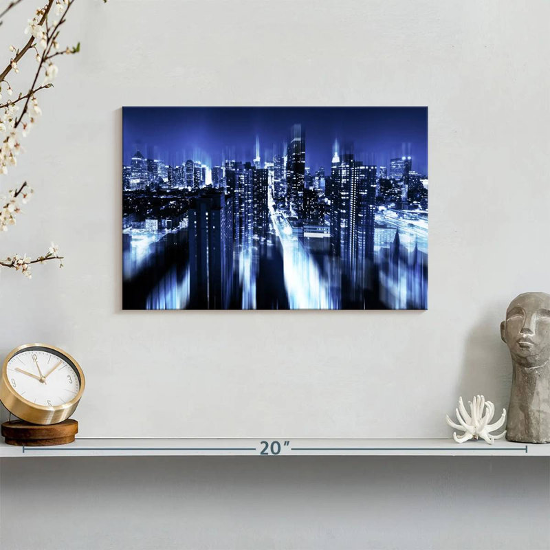 Rorry Blue Night Manhattan, 8" H x 12" W