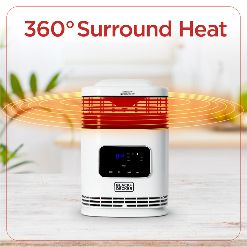 360° Surround 1,500 Watt Electric Fan Compact Heater