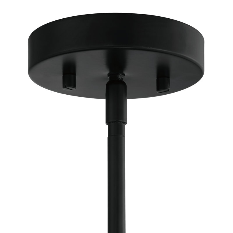 Luminaire suspendu cylindrique simple à 1 lumière Mafaz, Noir