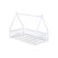 Lit simple en forme de tente avec garde-corps et lattes, blanc-1274486511