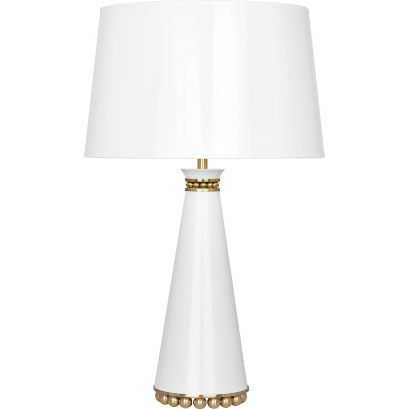 Pearl Metal Table Lamp, Lily Modern Brass/Lily