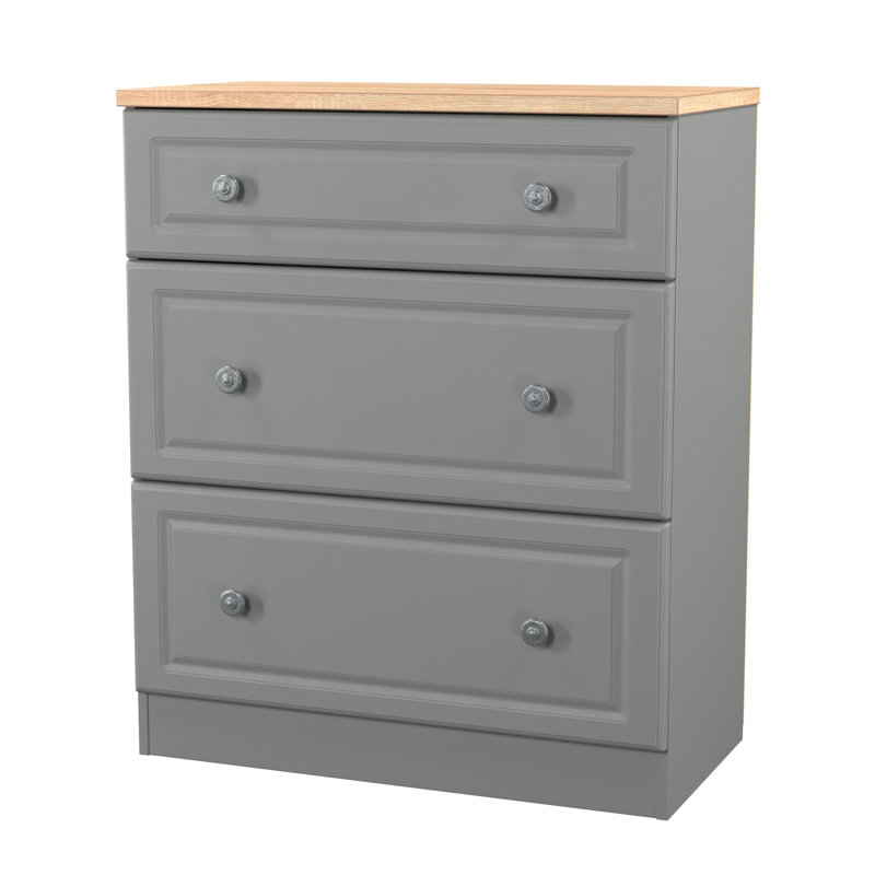 74cm W 3 - Drawer Chest of Drawers, Grey