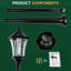 Solar Post Light Streetlight Black Aluminium