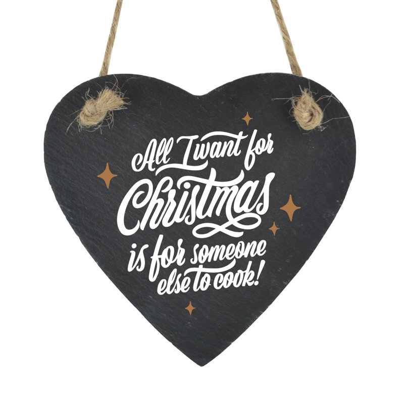Someone Else To Cook Christmas Slate Heart Vivid Squid Wholesale Wall Decor