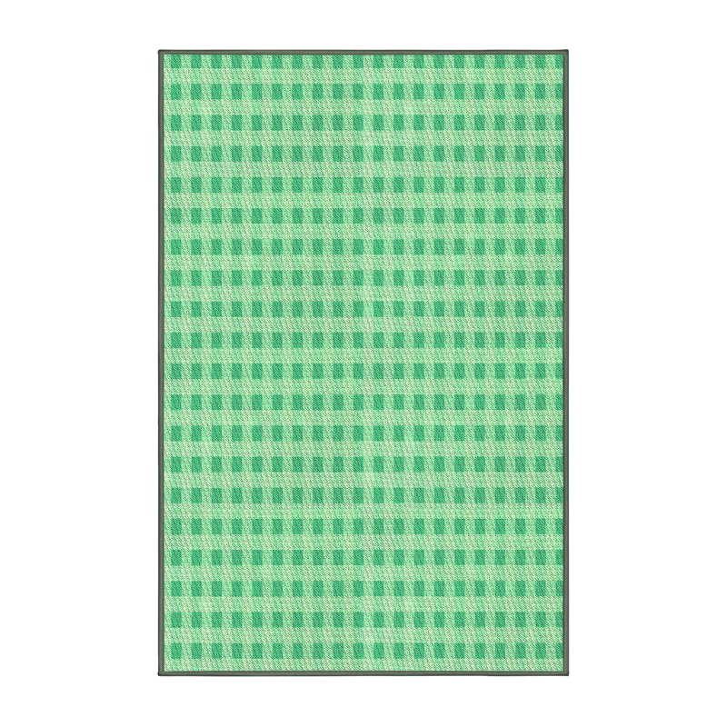 Performance Wool Checkered Indoor Rug, Rectangle 5' x 7'