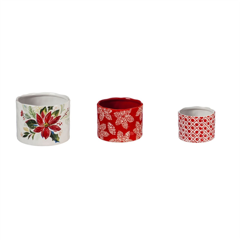Pot de fleurs en céramique 3 pièces