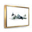 «Minimalistic Winter Mountains and Fir Forest II», peinture sur toile à cadre flottant-59852301-59852302