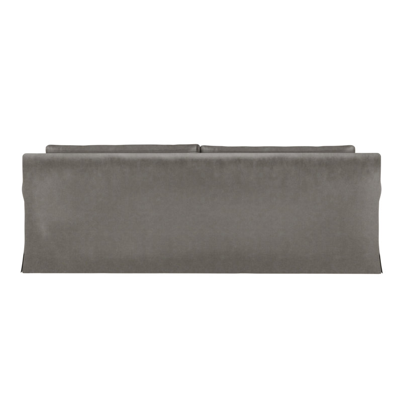 Ludlow Rolled-Arm Skirted Daybed, Weathered, Vintage Leather Pumice