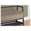 Banc de rangement de 42 pouces pour hall d'entrée rectangulaire avec couvercle rabattable et range-chaussures