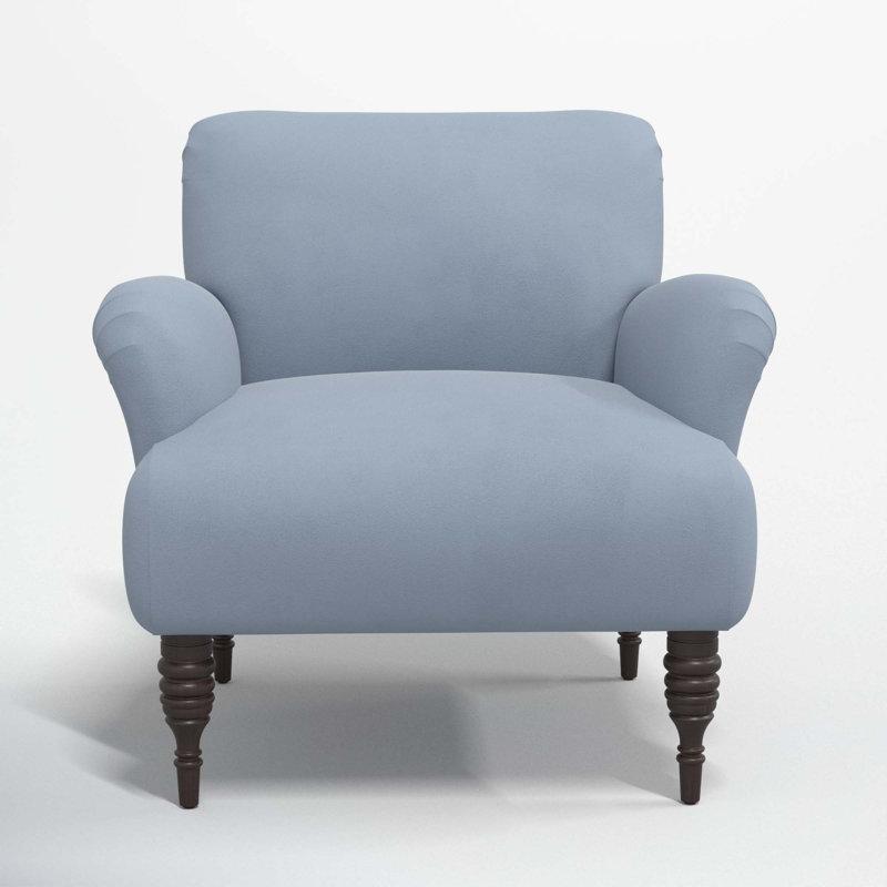 Allura Upholstered Armchair, Classic Ocean Velvet