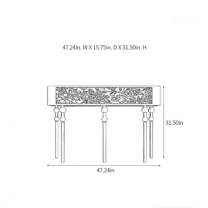 Modern Minimalist Console Table, Brown