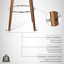 Tabouret de bar pivotant à hauteur de comptoir ou de bar avec dossier bas ouvert en similicuir et bois-44179696-80824321-62257035