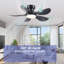 Ventilateur de plafond encastré 36 "avec lumière et télécommande / app-856862589-856862588