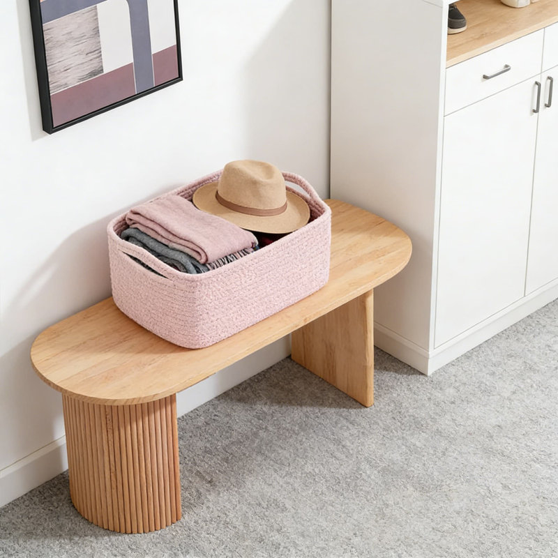 3-Pack Woven Storage Baskets With Handles, Soft Cotton Rope Organizer Bins For Shelves, Closet, Nursery & Home Decor, Decorative Storage Boxes For Toys, Books, Gifts & Clothes